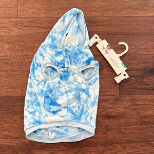Top Paw Blue Tie-Dye Hooded Sweatshirt for Dogs (Size Large)